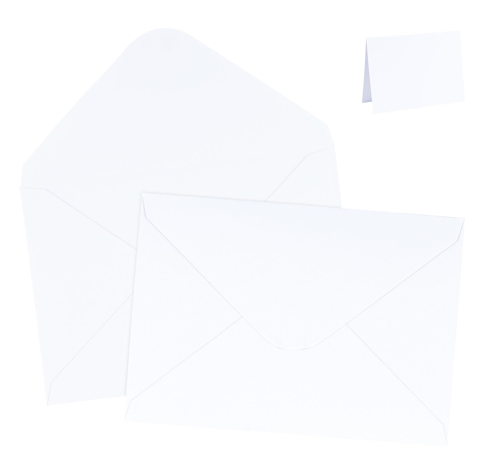 Mocraft 60 White Envelopes without Window Folding Cards Blank with Envelope for Designing, Labelling or Printing