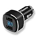 Fast Car Charger, Palumma 24W/4.8A Smart IC Dual USB Port Charge Adapter with LCD Digital Display Voltage and Current Detection, Rapid Charger for iPhone X 8 7 6S Plus, Galaxy S9 S8 S7 S6, LG (Black)