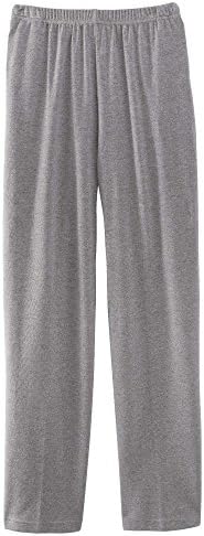 UltraSofts Elastic-Waist Interlock Pull-On Pants, Heather Gray, Medium