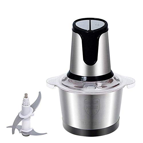 CEHNXIU-Electric-Food-Processor-Stainless-Steel-Meat-Grinder-and-Vegetable-Fruit-Slicer-with-4-Titanium-Coating-Blades-2-Speeds-Blender-and-Mincer-for-Mincing-Chopping-Grinding