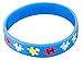 Autism Awareness Wristbands - Colorful Puzzle Pieces Silicone Bracelets (1 wristband)