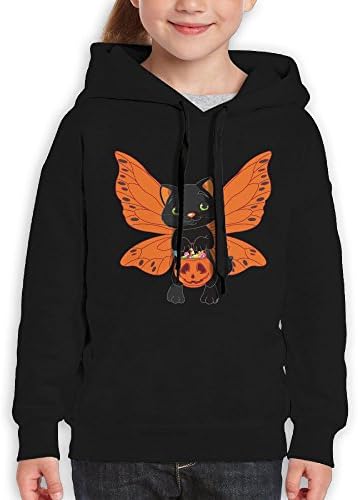 TTBTC Cat With Bag Full Of Halloween Treats Teenagers Pullover Hooded Youngsters Sweatshirt Teen's With Hoodies For Boys Girls