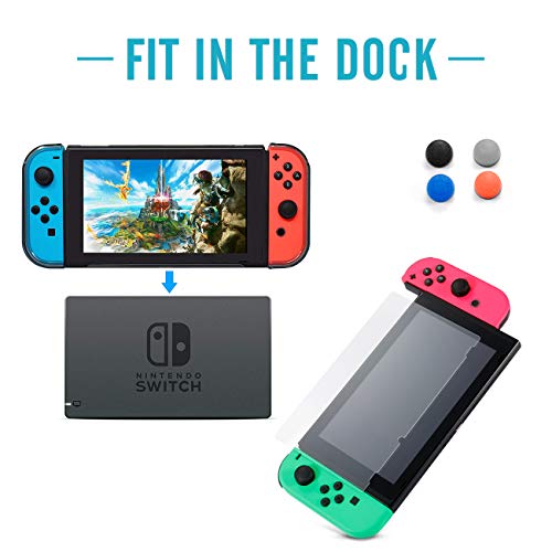 Accessories Kit for Nintendo Switch Games,Including Joy-Con Wheel Grips,Caps ,Carrying Case ,Card Case ,Protective Case,Screen Protector,Controller Charger
