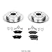 Power Stop K408 Rear Z23 Carbon Fiber Brake Pads with Drilled & Slotted Brake Rotors Kit