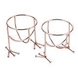Hestya Makeup Sponge Holder Egg Sponge Stand Puff Display Stand Dryer Rack Makeup Sponge Support (Sponge is not included), 2 Pieces, Rose Gold
