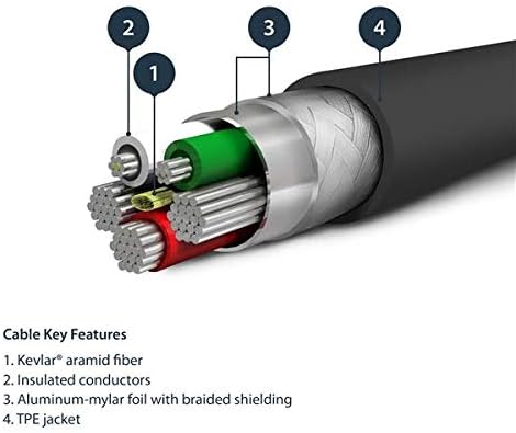 StarTech.com USB to Lightning Cable - 3.3 ft/1 m - MFi Certified Lightning Cable - Heavy Duty Lightning Cable - Black - Image 5