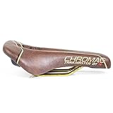 Chromag Trailmaster DT Saddle: Synthetic Cover, Rawhide and Gold