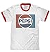 Pepsi Retro Logo Licensed Tee on a Ringer T-Shirt