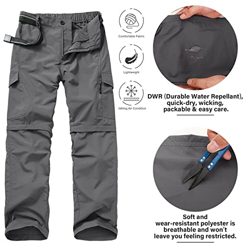 Hiking Pants for Men Convertible Zip Off Boy Scout Quick Dry