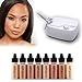 Aeroblend Airbrush Makeup Personal Starter Kit - Tan Foundation - With 8 Color Set