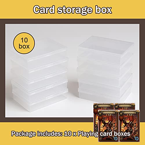 Zsxdc 10 Pieces Playing Card Box Trading Card Case Card Storage