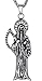 Aoiy Men's Stainless Steel Large Gothic Grim Reaper Death Pendant Necklace, 24
