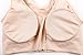 Women's Zip Front Sports Bra Wireless High Impact Active Yoga Sports Bras Flesh L
