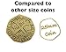 BEBODA 64 Metal Pirate Zinc Coins Treasure Large Shiny 25mm Replica Doubloon Toys for Pirate Party Game Decoration Token Supplies by Well Pack Box