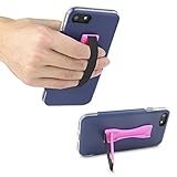 Gear Beast Cell Phone Grip Stand, Universal Phone Strap Finger Holder with Pop Out Kickstand for Men and Women, Ultra Slim Pocket Friendly - Pink