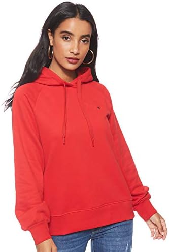 tommy hilfiger red hoodie women's