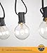 Austin Light Co. 25 Foot G40 Globe String Lights with Bulbs UL Listed for Indoor and Outdoor Commercial Decoration Great for patios cafés Parties Homes bistros Weddings, backyards (Black Wire)