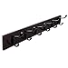 SONGMICS Wall Mounted Coat Rack, with 6 Double Hooks, 16 Inch Hole Spacing, Modern Style, Dark Brown ULHR21BR