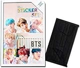 BTS Stickers Set 16 Pcs, Love Yourself Sticker Set with 1 Kpop Mask Free