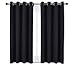 NICETOWN Window Curtains Blackout Drapes - Black Energy Saving Blackout Draperies for Bedroom/Living Room (2 Panels, 52 inches Wide by 45 inches Long)