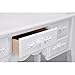 White 3-Piece Wood Make-Up 3 Mirror Vanity Dresser Table and Stool Set with 7 Drawers