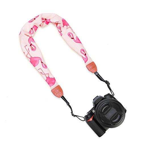 LONGTEAM Camera Strap, DSLR Camera Strap Universal Neck Shoulder Comfortable Scarf Camera Strap for Women (Flamingo) - Thumbnail 7