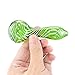 Newest Unbreakable Striped Portable 4-Inch Handmade Art Collection Tube for Man Women Boys Girls Gift (Spiral Striped Green)