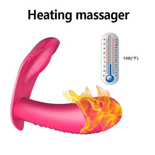Heating Vibrating Wand Massager Wireless Mini Whisper Quiet, USB Rechaegeable 10 Vibration Personal Massager Deep Waterproof Body Massage for Bedroom, Patio, Garden, Gate, Yard or Party