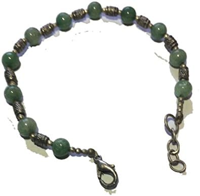 Crafts Emporium Emerald Stone with Silver Beads Bracelets, Stylish & Modern Jewellery for women and girls