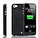 iPhone 5 5S SE Battery Case, NOVPEAK Ultra Slim Rechargeable Backup Battery Charger Case Compatible wit iPhone 5 5S SE - Portable Power Bank Pack Compatible with iPhone 5/5S/SE [2500mAh, Black]