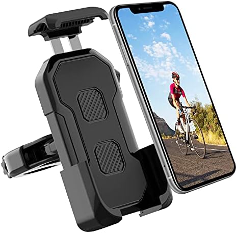 自転車 スマホホルダー バイク 1秒ロックアップ 360度回転可能 振れ止め 脱落防止 盗難防止 4 5 7インチiphone Androidスマホ対応