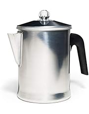 Primula Today Aluminum Stove Top Percolator Maker Durable, Brew Coffee On Stovetop, 9 Cup