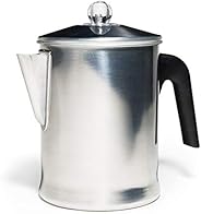 Primula Today Aluminum Stove Top Percolator Maker Durable, Brew Coffee On Stovetop, 9 Cup