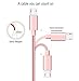 AOKER 3pcs 10ft Nylon Braided High Speed 2.0 USB to Micro USB Charging Cord Premium Charger Cable for Samsung Galaxy S7/S6/S5/Edge,Note 5/4/3,HTC,LG,Nexus and More (Pink 3pack 10ft)