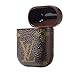 Fit for AirPods Wireless Headphone Cases,New Luxury Leather Fashion GG Monogram Style Full Protective Shockproof Cover with Carabiner for Apple AirPods Charging Case (brownlv)