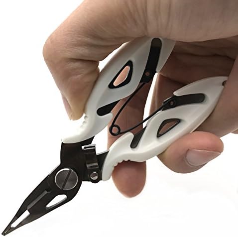 Rompson stainless steel fishing pliers multitools (WHITE HANDLE&amp;TITANIUM LAYERED)