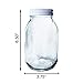 12 Pack Clear Glass Old-Fashioned Jars With Metal Lid (with seal) 32oz