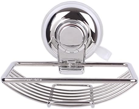 Decity Soap Dish Sponge Holder, Super Powerful Vacuum Suction Cup Soap Saver - for Bathroom & Kitchen - Not Rust Stainless Steel (Soap Dish)