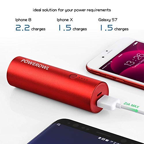 image for POWEROWL Power Bank 5000mAh High Capacity External Cell Phone Charger 