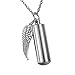 HooAMI Cremation Jewelry for Ashes Necklace for Men,Urn Necklaces for Ashes for Women Stainless Steel Urn Necklace Memorial Keepsake Pendant