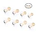 Sendida Self Adhesive Wall Hooks - 8 Pack No Drills Wooden Hat Hooks Storage Wall Mounted Coat Hanging Hook for Coat Towel Hat Key Robe Hooks On Door Wardrobe Closet