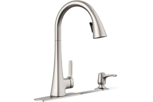 KOHLER R22867-SD-VS Maxton Pull-Down Kitchen Faucet with Soap Dispenser/Lotion Dispenser, Kitchen Sink Faucet with Pull Down Sprayer, Vibrant Stainless