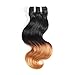 Unprocessed Brazilian Virgin Hair Brazilian Remy Hair Ombre Body Wave Bundles 4 pcs 10 inch 50 g/pcs Total 200 g Human Hair Extensions Hair Weaving (1B/30)