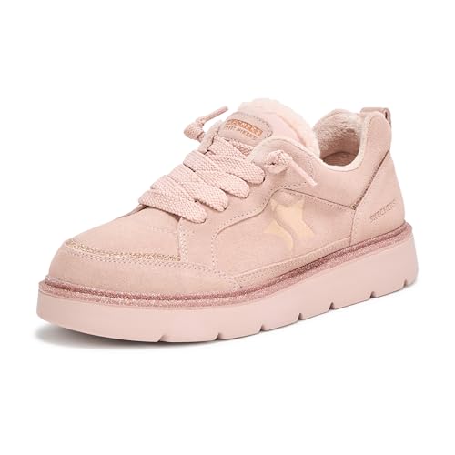 Skechers Women's Keepsakes Cozy - Street Hiker Star, Classic lace up, Pink, 5M