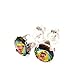 925 Sterling-silver stud earrings made with sparkling Enchanted Forest crystal from Swarovski®. London gift box.