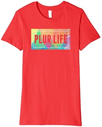 Womens Plur Life EDM Concert T-Shirt Small Red