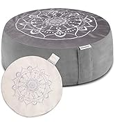 Hihealer Meditation Cushion Floor Pillow with Extra Cover 16"x16"x5" Meditation Pillow Cushions f...