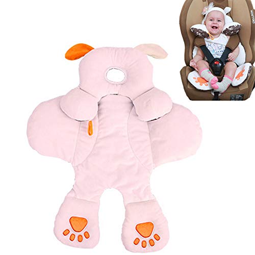 Eyand Baby Comfortable Stroller Cushion - Newborn Head Body Support for Car Seat, Pushchair Seat Liner Create Support for Tiny Baby in Car Seat, Pram, Pushchair,Baby Carrier(Pink)