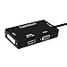 CableDeconn DisplayPort 1.2 to HDMI 4K DVI VGA 3 in 1 Multi-Function Cable Adapter Converter