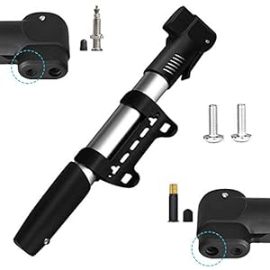 Mini-fietspomp, fiets-luchtpomp, voor fietsen met een maximale druk van 120 PSI / 8 bar, met minipomp, voor racefietsen…